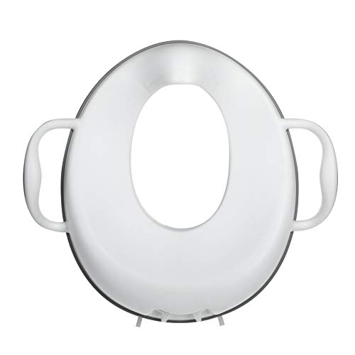 Nuby Toilettensitz-Trainer - rutschfest | griffige Griffe | Spritzschutz | Geeignet für Kinder ab 12 Monaten (Weiß) von Nuby