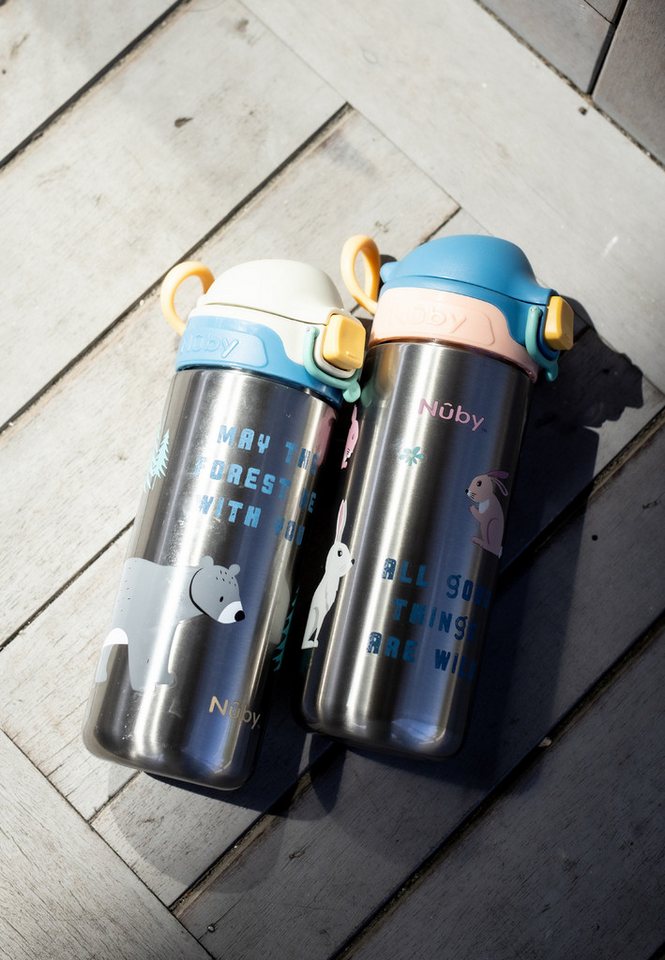 Nuby Trinkflasche Free Flow, mit praktischem Druckknopf von Nuby