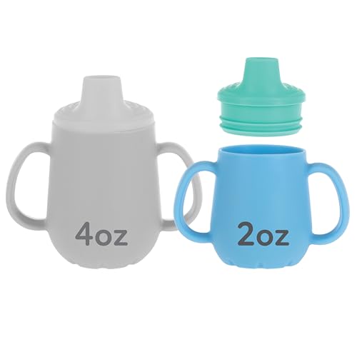 Nuby Trinklernbecher | Silikon | 3 Stufen | 60ml | 6+ Monate von Nuby