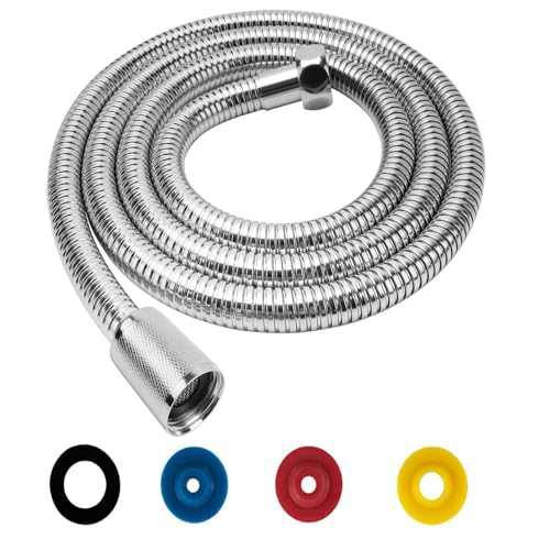 Duschschlauch Silber Edelstahl Brauseschlauch 2m Verdrehschutz Universal Duschschlauch Flexibel, Standard 1/2" Anschluss mit 4 Wassersparer Durchflussbegrenzer passt an alle Duschköpfe Duschschlauch Silber Edelstahl Brauseschlauch 2m Verdrehschutz Universal Duschschlauch Flexibel, Standard 1/2" Anschluss mit 4 Wassersparer Durchflussbegrenzer passt an alle Duschköpfe von Nucalt