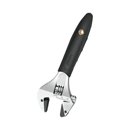 20,3 cm / 25,4 cm / 10 / 12 Zoll Ratsche, verstellbarer Schraubenschlüssel, Rohrzange, breite Öffnung, rutschfester Griffschlüssel für Wartung, Sanitär, robuste Ratschen-Rohrzange von Nucelit
