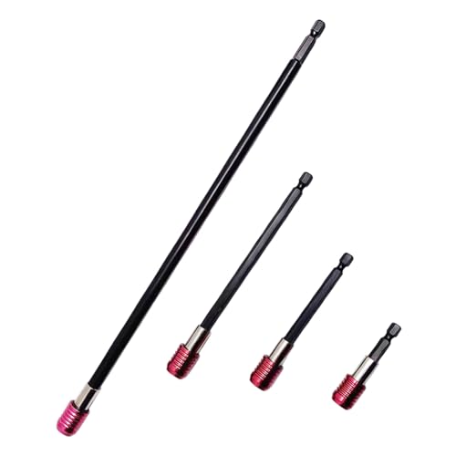 4 x Bohrerverlängerung, Schraubendreher-Halter, Schraubendreher-Set, Spannfutter, Halter, 6,35 mm (1/4 Zoll) Schraubarbeiten von Nucelit