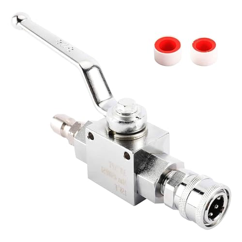 Auslaufsicheres Edelstahl Hochdruckventile Set mit Schnellanschlussadaptern 3/8 Zoll Gewinde Ventile Schnellkupplung Adapter von Nucelit