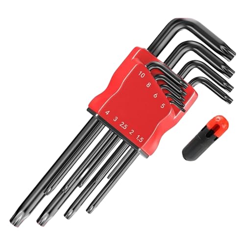 Nucelit 9-teiliges Set Torxs-Sternschlüssel Sechskantstahl Sechskantkopfschlüssel Profi für Mechaniker und Projekte Inbusschlüsselsatz Professionelles Mechaniker-Werkzeug Nucelit 9-teiliges Set Torxs-Sternschlüssel Sechskantstahl Sechskantkopfschlüssel Profi für Mechaniker und Projekte Inbusschlüsselsatz Professionelles Mechaniker-Werkzeug von Nucelit