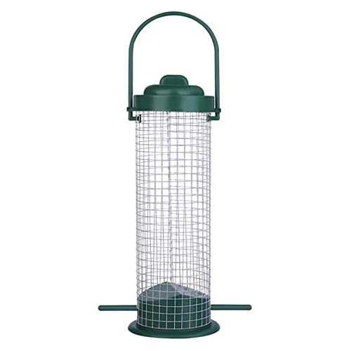 Vogelfutterstation für den Außenbereich, hängend, Futterwerkzeug, einfach zu befüllen, Metall-Leckerli-Spender, Obst-Futterstation, Metall, grün, Eichhörnchensicheres Netz Vogelfutterstation für den Außenbereich, hängend, Futterwerkzeug, einfach zu befüllen, Metall-Leckerli-Spender, Obst-Futterstation, Metall, grün, Eichhörnchensicheres Netz von Nucelit
