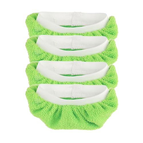 Waschbare Dampfreiniger-Pads für Handreiniger, wiederverwendbare Mikrofaser-Bezüge für hartnäckige Fleckenentfernung, Reinigung, waschbarer Wischmopp-Ersatz, 4 Stück von Nucelit