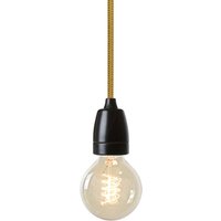 Nud schwarze Lampenfassung Keramik Gold von Nud Collection