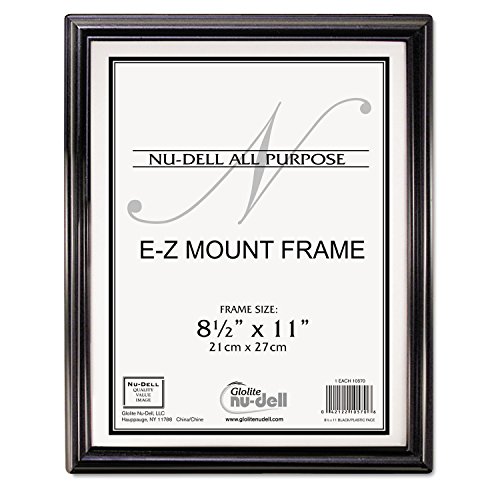 Nudell EZ Mount Economy Dokumentenrahmen aus Kunststoff, 21,6 x 27,9 cm, Schwarz von Nudell