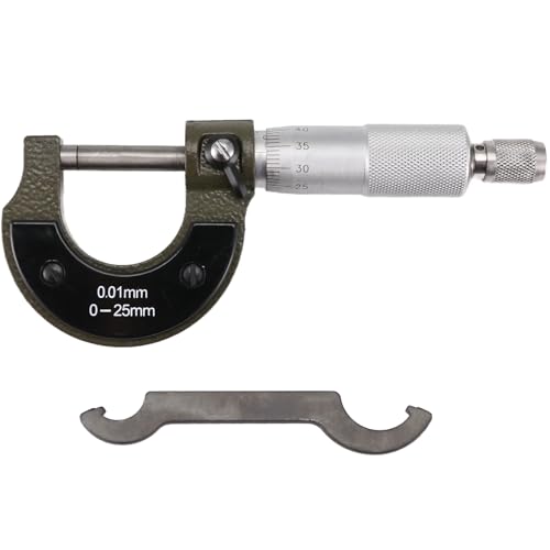 Nudiuhis 0-25mm Metrisches Mikrometer Aus Kohlenstoffstahl Außentaster Mikrometer Präzises Werkzeug Mikrometermessgerät Genauigkeitsmesswerkzeug von Nudiuhis