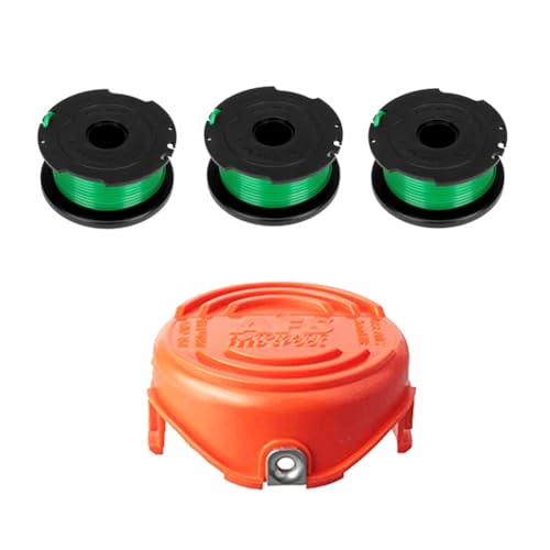 Nudiuhis 3PCS Trimmer Spule Linie + 1PCS Kappe -080-/90583594 für GH3000 LST540 LST540B GH3000R Rasenmäher Zubehör von Nudiuhis