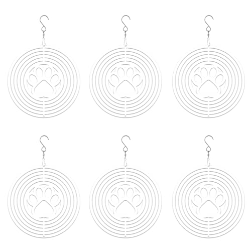 Nudiuhis 6er-Pack Sublimationsrohlinge 8- Windspinner für und Garten, Innen- und Außenbereich, Dekoration für die Haustür, Rund von Nudiuhis