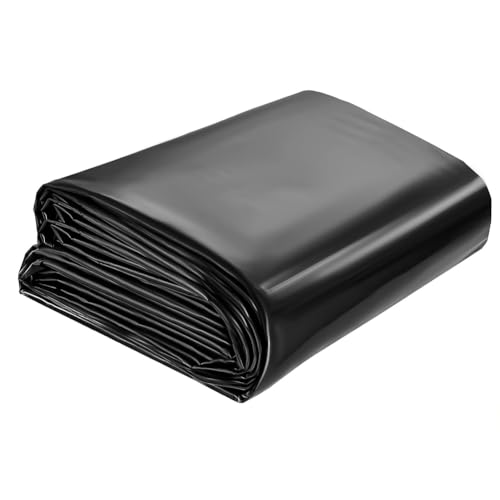 Nudiuhis 7x10 Ft Teichfolie HDPE Dicke Fischteichfolie für Außenteiche, Teichfolie für Wasserfall, Fischschwarz von Nudiuhis