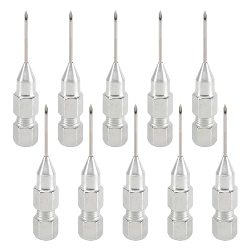 Nudiuhis Nadel Nasen Fett Werkzeug DüSen Adapter Fett Nadel Spitze der MundfettdüSe Fett ZubehöR 10 StüCk von Nudiuhis