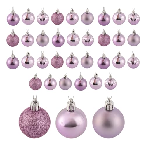 Nudiuhis Weihnachts Schmuck Bruchsicher Christbaum Schmuck Satz Weihnachts Kugeln Dekoration Neu Neu Lila von Nudiuhis