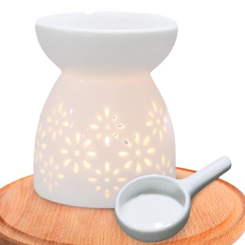 Brenner für ätherisches Öl aus emaillierter Keramik, 50 ml, Aromadiffusor mit Kerzenhalter, Brenner für Duftfondant und , Dekoration für Haus, Schlafzimmer, Wohnzimmer von Nudorpn