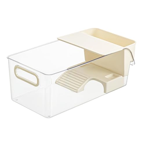 Nudorpn Aquarium für Schildkröten – Terrarium für Reptilien – Aufzuchtbox transparent mit Sonnenbad-Tablett für Krebse Amphibien und Reptilien von Nudorpn