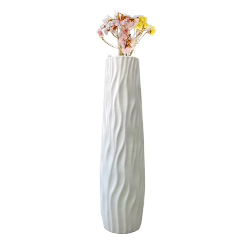 Nudorpn Bodenvase – 58 cm Vase mit getrockneten Blumen | Moderne Dekoration, große Mittelstücke für Hochzeit, Haus, Landhaus, Arbeitsplatz, Küche, Wohnzimmer, Schlafzimmer von Nudorpn
