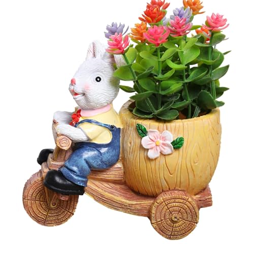 Nudorpn Cartoon Bunny Planter Flower , Osterhasen-Dekoration, Cartoon, -Stil, handgefertigt, für Schlafzimmer von Nudorpn