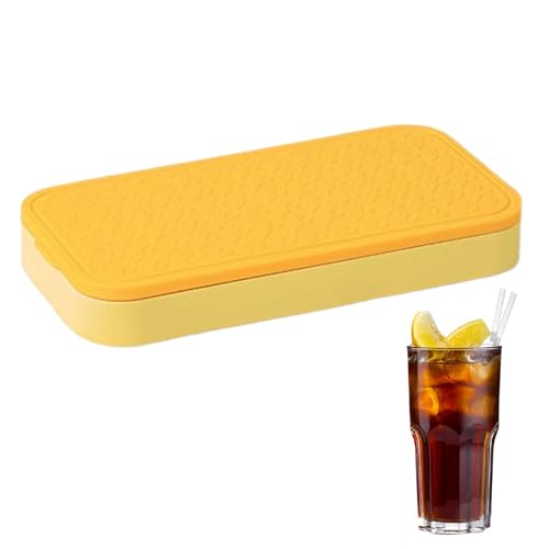 Nudorpn Cube Ice Plays Gefrierschrank-Tabletts mit Deckel, flexible Silikonformen, stapelbar, für die Küche, kompakte Lebensmittelform von Nudorpn