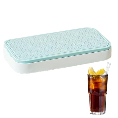 Nudorpn Cube Ice Plays mit Deckel, quadratische Eisschale, flexible Cocktail-Eisformen, Silikonform – Lebensmittelform mit Küchendeckel für Restaurants, Home Cafe von Nudorpn