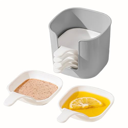 Nudorpn Dip-Schale, 6-teilig, Sojasoße, mit Griff – Dip-Tablett für Joghurt, Snacks, Restaurants, Familie, Küche, Abendessen von Nudorpn