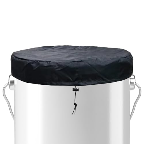 Nudorpn Eimerdeckel 4 Liter – Deckel für Wasserfass mit verstellbarem Spannseil | Zubehör für Allwetter-Schutz für Fass, Außenbereich, Garten, Terrasse, Rasen von Nudorpn