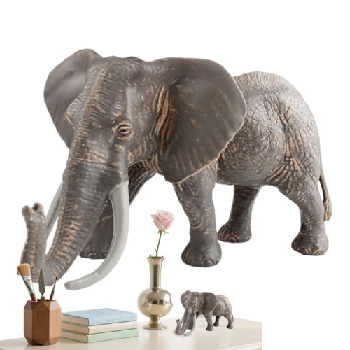 Nudorpn Elefantenstatue, asiatische Elefantenfigur – Realistische stabile Skulptur, frühes Lernornament für und Mädchen für Bibliothek, Garten, Terrasse, Garten u Nudorpn Elefantenstatue, asiatische Elefantenfigur – Realistische stabile Skulptur, frühes Lernornament für und Mädchen für Bibliothek, Garten, Terrasse, Garten u von Nudorpn