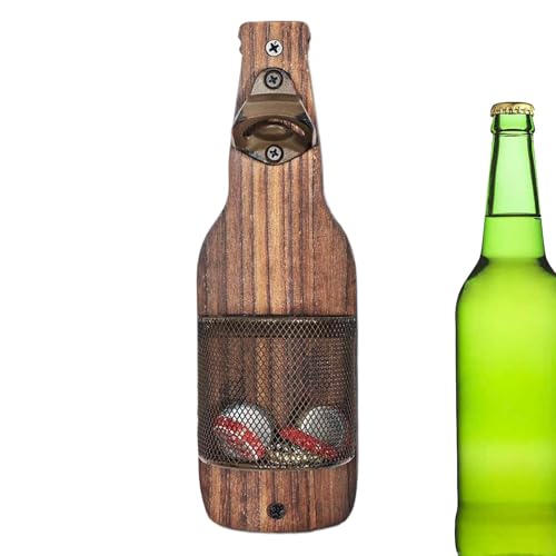Nudorpn Flaschenöffner für die Wand, Retro, zum Öffnen von Bierflaschen und Dosen, Vintage- mit Kapselsammler, Küchenzubehör für Männer, Frauen & Möbel von Nudorpn