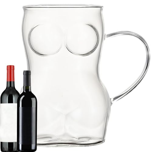Nudorpn Große Biergläser - Bierbecher Trinkgläser | Sexy Biertassen, Kneipen-Trinkbecher, Teetasse, Wasserbecher, Bierbecher für Alkohol, von Nudorpn