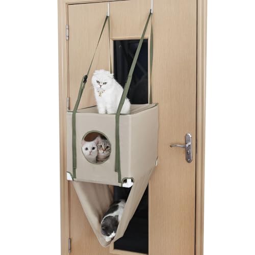 Nudorpn Hängematte für Katzen – Schlafplatz für Katzen im Innenbereich | modular, doppellagig, atmungsaktiv, für Haustiere, zum Ausruhen, Klettern, Spiel zur Entspannung zu Hause Nudorpn Hängematte für Katzen – Schlafplatz für Katzen im Innenbereich | modular, doppellagig, atmungsaktiv, für Haustiere, zum Ausruhen, Klettern, Spiel zur Entspannung zu Hause von Nudorpn