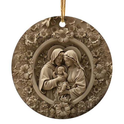 Nudorpn Katholische Weihnachtsbaumschmuck, 3D-Effekt, hängende Ornamente aus Acryl | Dekoration für Party Wohnzimmer Schlafzimmer Klassenzimmer Schule Wohnung kleine Räume Schaufenster Nudorpn Katholische Weihnachtsbaumschmuck, 3D-Effekt, hängende Ornamente aus Acryl | Dekoration für Party Wohnzimmer Schlafzimmer Klassenzimmer Schule Wohnung kleine Räume Schaufenster von Nudorpn
