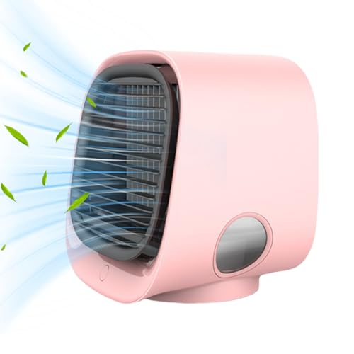 Nudorpn Klimaanlagen Ventilator Mini | Luftbefeuchter Für Nachttisch & Schreibtisch,3-Stufen Multifunktion Ventilator Für Reise Garten Fitnessstudio Schule Outdoor Camping von Nudorpn
