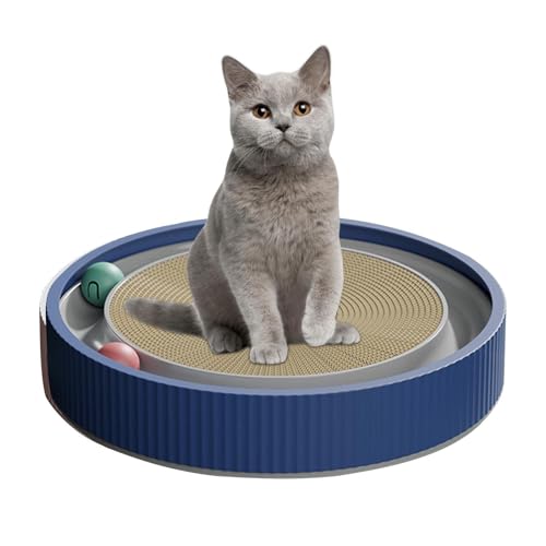 Nudorpn Kratzbretter für Katzen im Innenbereich | Interaktives Katzenspielzeug mit Ballspur, langlebiges Katzenspielzeug zum Schutz von Möbeln, unterstützt das Verhalten der Tiere Nudorpn Kratzbretter für Katzen im Innenbereich | Interaktives Katzenspielzeug mit Ballspur, langlebiges Katzenspielzeug zum Schutz von Möbeln, unterstützt das Verhalten der Tiere von Nudorpn