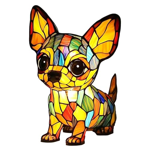 Nudorpn LED-Nachtlicht, Kinderzimmer | Dog Art Night Light, Kunstharz, Nachttisch, für Schlafzimmer, Wohnzimmer, Badezimmer von Nudorpn