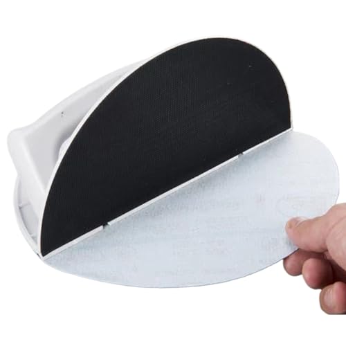 Nudorpn Manueller Schleifpapierhalter, multifunktionales halbrunde Werkzeug zum Schleifen von Winkeln mit Schleifpapier, Schleif- und Polierwerkzeug zum Glätten von Wänden, Gipskarton und Nudorpn Manueller Schleifpapierhalter, multifunktionales halbrunde Werkzeug zum Schleifen von Winkeln mit Schleifpapier, Schleif- und Polierwerkzeug zum Glätten von Wänden, Gipskarton und von Nudorpn