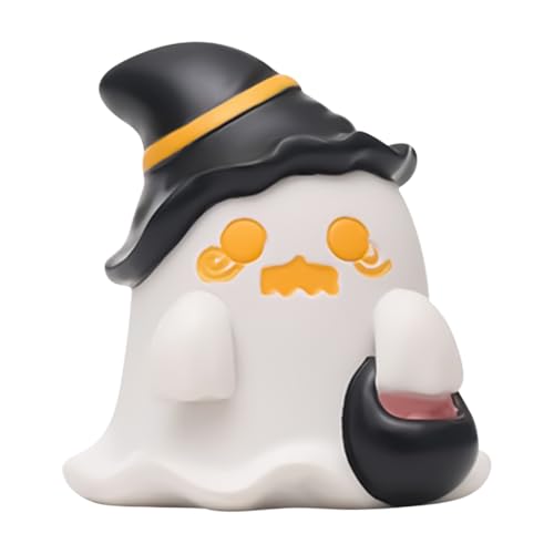 Nudorpn Niedliche Geisterfigur | Dekorative Büroskulptur für Halloween | Skulptur aus Kunstharz für Nachttisch, Bibliothek, Vitrine, Schlafzimmer, Wohnzimmer von Nudorpn