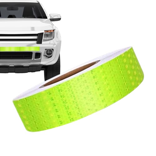 Nudorpn Reflektierendes Klebeband für den Außenbereich, wasserdicht, selbstklebend, hohe Sichtbarkeit, 5 cm x 10 m, fluoreszierendes Klebeband, wasserfest, für Sicherheitswarnung und Kennzeichnung von Nudorpn