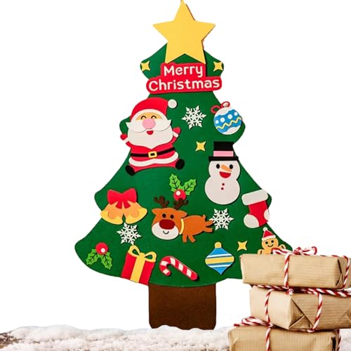 Nudorpn Weihnachtsbaum-Set aus Filz, Weihnachtsbaum aus Filz | Set aus abnehmbarem Filzbaum für Bastelsets mit 21 Ornamenten, Dekoration Nudorpn Weihnachtsbaum-Set aus Filz, Weihnachtsbaum aus Filz | Set aus abnehmbarem Filzbaum für Bastelsets mit 21 Ornamenten, Dekoration von Nudorpn