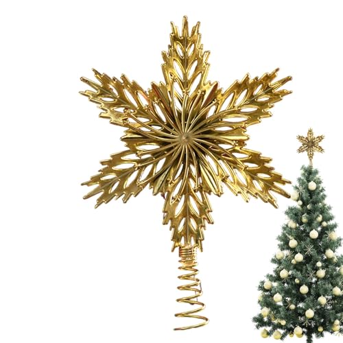 Nudorpn Weihnachtsbaumspitzenstern – Stimmungsdekoration für Weihnachtsbaum | Charmanter Topper in 3D für Innen Außen Haus Hotel Wohnzimmer Schlafzimmer von Nudorpn