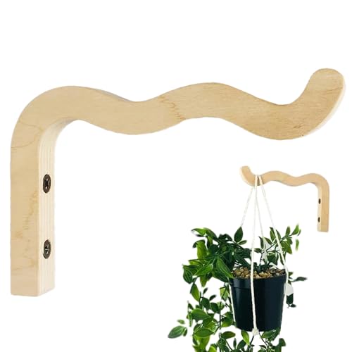 Wandhaken aus Holz, dekorativ, für Hängekörbe und Blumenhalter, robuster Aufhänger für Laternen oder Windspiele, für Garten, Balkon und Innenbereich Wandhaken aus Holz, dekorativ, für Hängekörbe und Blumenhalter, robuster Aufhänger für Laternen oder Windspiele, für Garten, Balkon und Innenbereich von Nudorpn