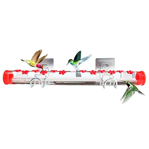 Fenster Hummingbird Feeder Bird Feeding Station mit 12 Fütterungshäfen und Vogellebensraum Barsch rot 15, 7 Zoll.Hummingbird Feeder von Nuelreva