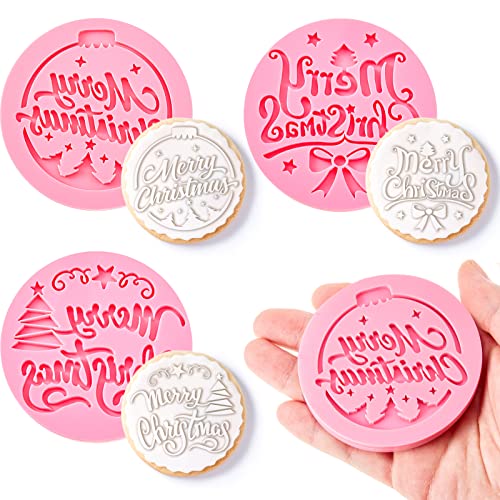 3 Stück Weihnachten Fondant Prägestempel Merry Christmas Weihnachten Keksstempel 3D Erhabenes Design Weihnachten Plätzchen Stempel Rosa Rund Acryl Plätzchenform für Zuckerguss Kekse Deko 3 Stück Weihnachten Fondant Prägestempel Merry Christmas Weihnachten Keksstempel 3D Erhabenes Design Weihnachten Plätzchen Stempel Rosa Rund Acryl Plätzchenform für Zuckerguss Kekse Deko von Nuenen
