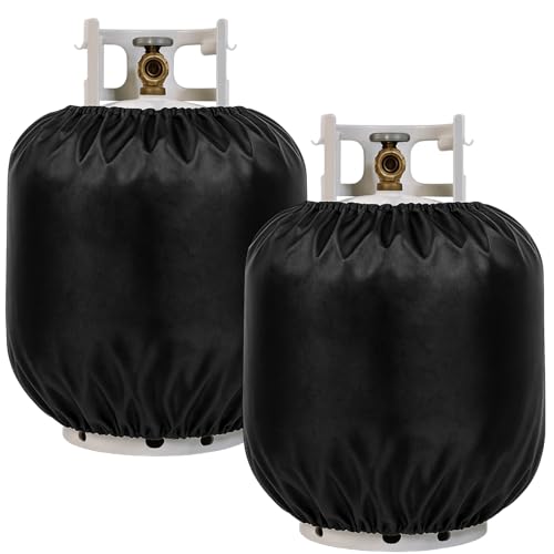 Nuenen 2 Stück 9 kg Propangas-Tankabdeckung, robuste 600D wasserdichte Gasflaschenabdeckung für Outdoor-Grill und Wohnmobil-Zubehör, versteckt hässliche Tanks mit Allwetterschutz (oberer und unterer Nuenen 2 Stück 9 kg Propangas-Tankabdeckung, robuste 600D wasserdichte Gasflaschenabdeckung für Outdoor-Grill und Wohnmobil-Zubehör, versteckt hässliche Tanks mit Allwetterschutz (oberer und unterer von Nuenen