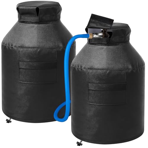 Nuenen Propan-Tankabdeckung, Propangas-Zylinderabdeckung, strapazierfähig, wasserdicht, zuverlässig, wetterbeständig, Wohnmobil-Gaszylinder-Aufbewahrungstasche, für Outdoor-Grillzubehör, schwarz von Nuenen