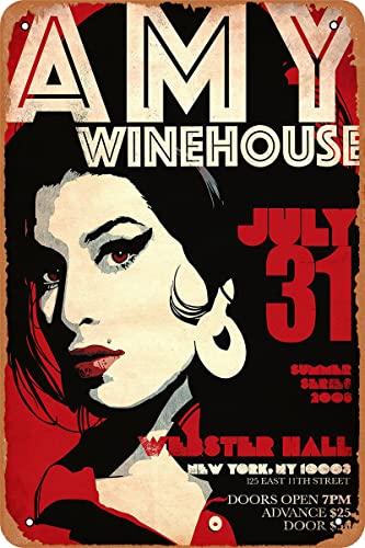 Nuepaoser Amy Winehouse Blechschilder, Metallposter, Vintage-Wanddekoration für Männerhöhle, Garage, Bar, Pub, 20,3 x 30,5 cm von Nuepaoser
