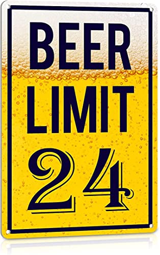 Beer Limit 24 Blechschild, Metallkunst, Eisenmalerei für drinnen und draußen, Heimdekoration, Zimmertürzubehör, Poster, Geschenke, Cafés, Bar, Club, 20,3 x 30,5 cm Beer Limit 24 Blechschild, Metallkunst, Eisenmalerei für drinnen und draußen, Heimdekoration, Zimmertürzubehör, Poster, Geschenke, Cafés, Bar, Club, 20,3 x 30,5 cm von Nufar