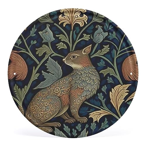 Eichhörnchen Retro Rundes Schild Blechschild Neuheit Garage Bar Küche Regel Humorvolle Wanddekoration Vintage Zuhause Familie Freund Geburtstag Eisen Malerei Blechschilder 30,5 x 30,5 cm von Nufar