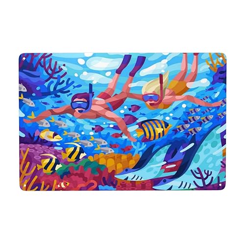Exploring Love Beneath the Waves A Couple's Underwater Adventure Among Vibrant Corals and Graceful Marine Life – Atemberaubendes Metall-Blechschild für Ihre nautische Wandkunst-Kollektion, 30,5 x 20,3 Exploring Love Beneath the Waves A Couple's Underwater Adventure Among Vibrant Corals and Graceful Marine Life – Atemberaubendes Metall-Blechschild für Ihre nautische Wandkunst-Kollektion, 30,5 x 20,3 von Nufar