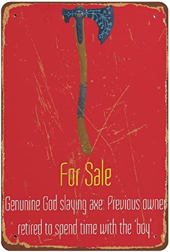 Gaming-Poster Kratos Axt Leviathan Axt Poster Home Decor Humor Neuheit Blechschild Metall Poster Wand Lustig Mann Höhle Coole Wand Tür Schild Neu Warnschild Aluminium Metall Blechschild 14 x 20 cm Gaming-Poster Kratos Axt Leviathan Axt Poster Home Decor Humor Neuheit Blechschild Metall Poster Wand Lustig Mann Höhle Coole Wand Tür Schild Neu Warnschild Aluminium Metall Blechschild 14 x 20 cm von Nufar