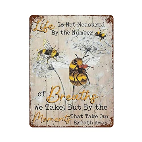Metall-Blechschild mit Bienen-Motiv, Vintage, nostalgisch, für Zuhause, Küche, Bar, Zimmer, Garage, Männerhöhle, Dekoration, lustiges Dekoration, Schild, Insekt, Honig, Hummel, Geschenke für Mama und von Nufar